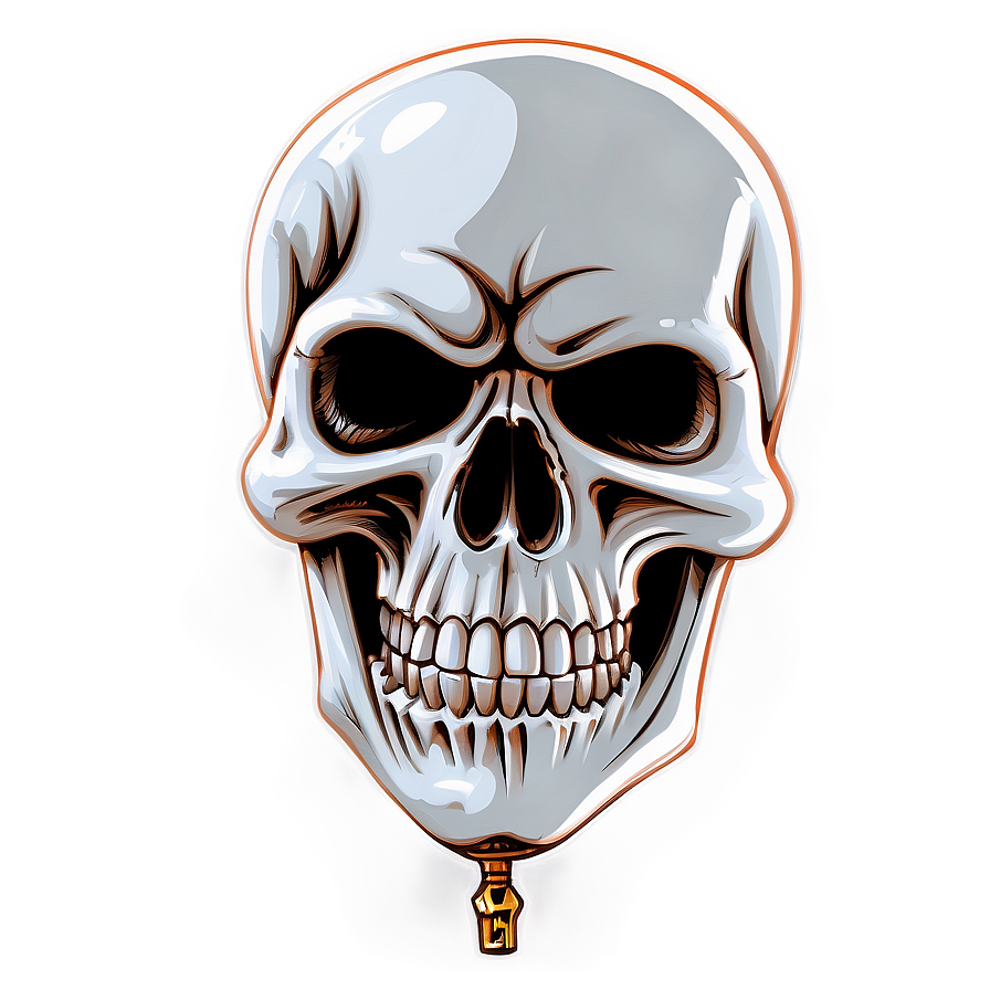 Hand-drawn Skull Face Png 93