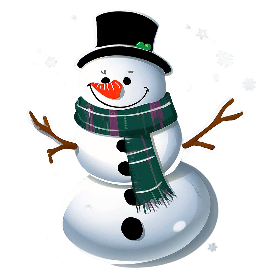 Hand Drawn Snowman Png 05032024