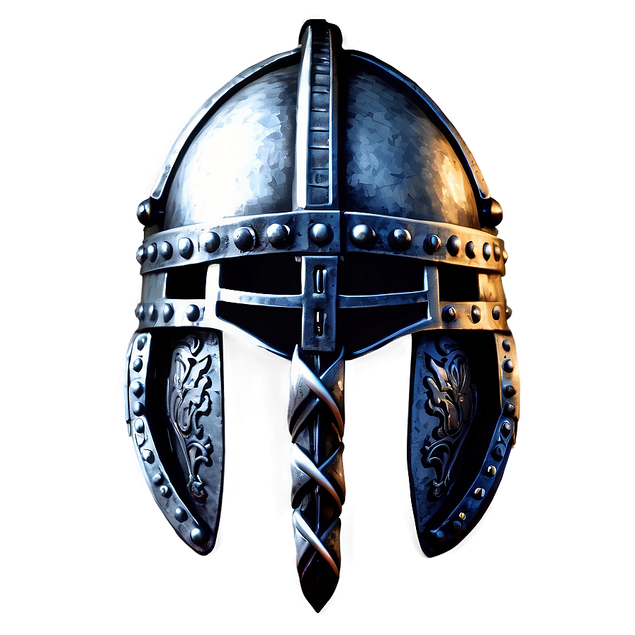 Hand-drawn Viking Helmet Png 06132024