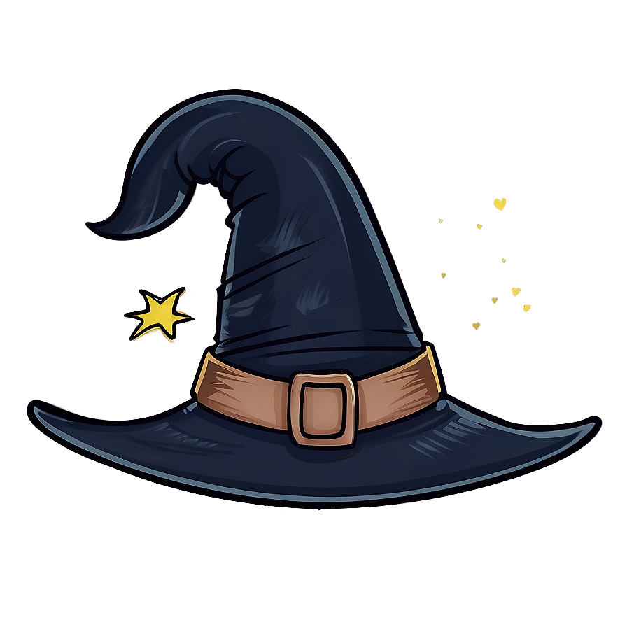 Hand Drawn Witch Hat Png 05252024