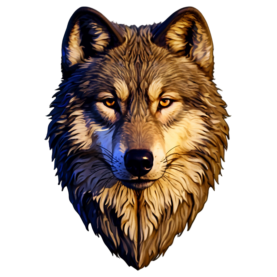 Hand-drawn Wolf Face Outline Png 06292024