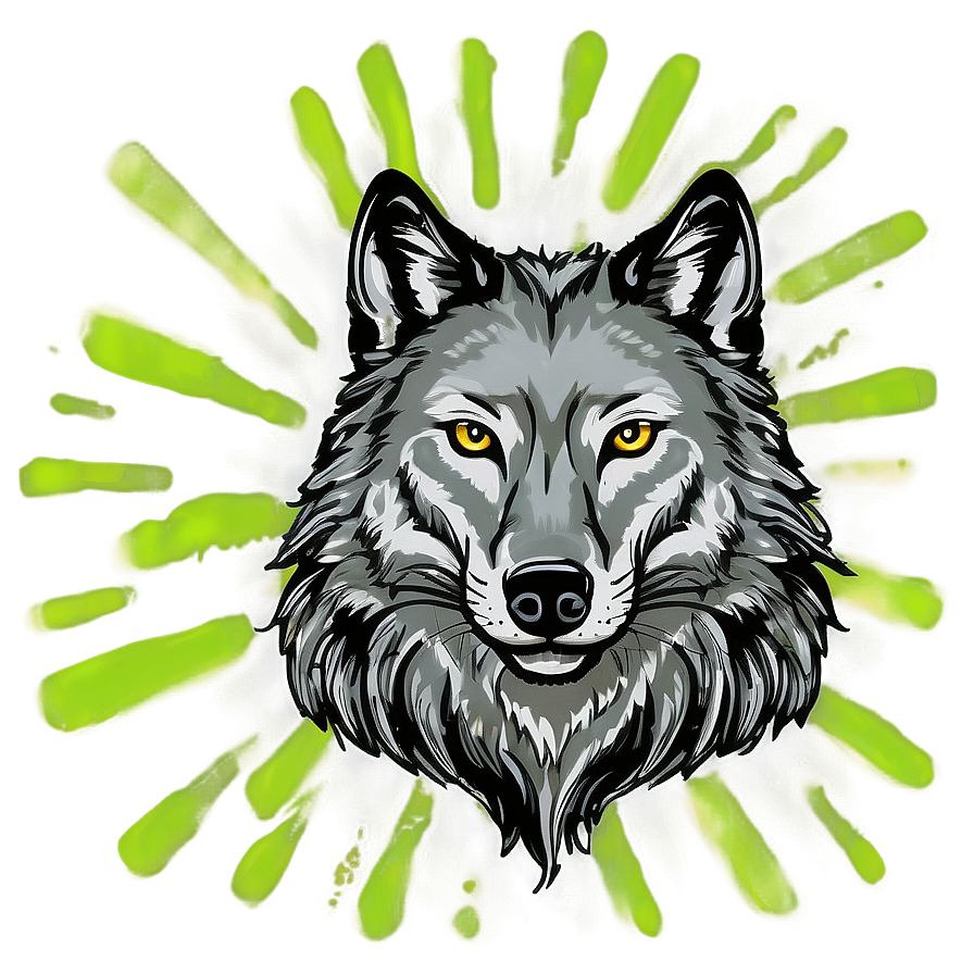 Hand-drawn Wolf Face Outline Png 63