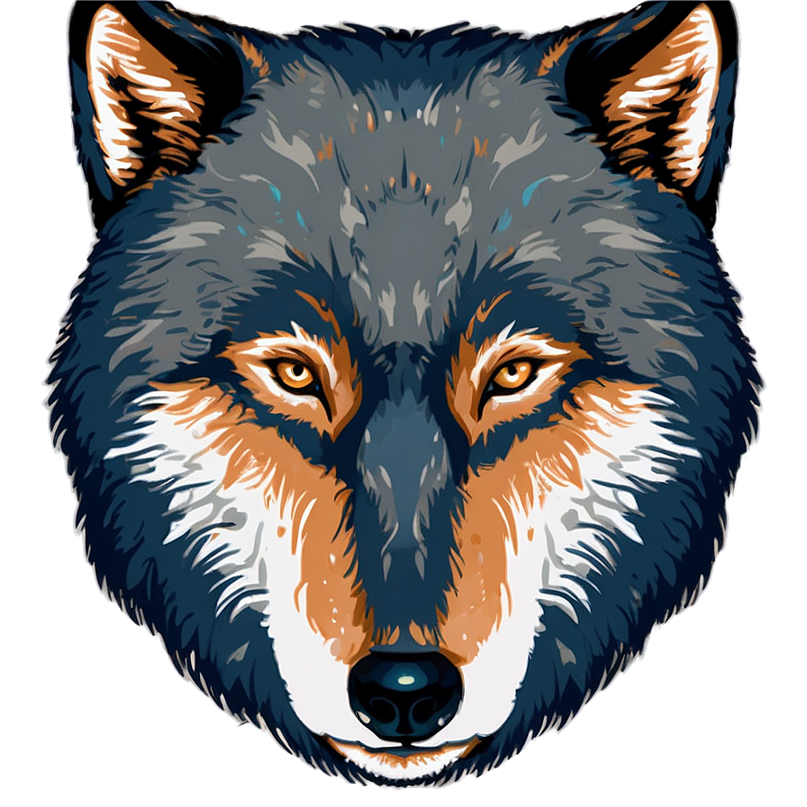 Hand-drawn Wolf Face Outline Png Hbt