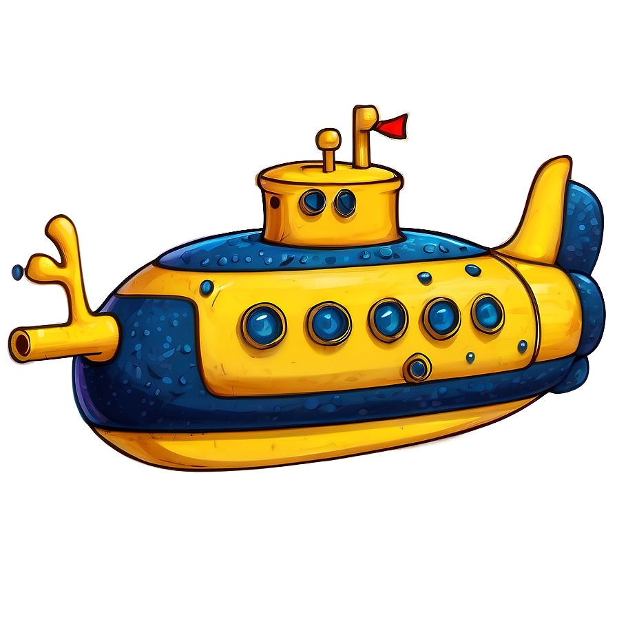 Hand Drawn Yellow Submarine Png Dgq70