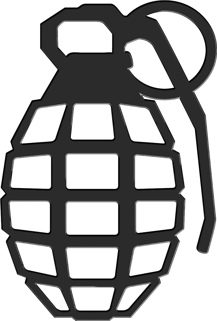 Grenade Black And White, HD Png Download PNG with transparent background