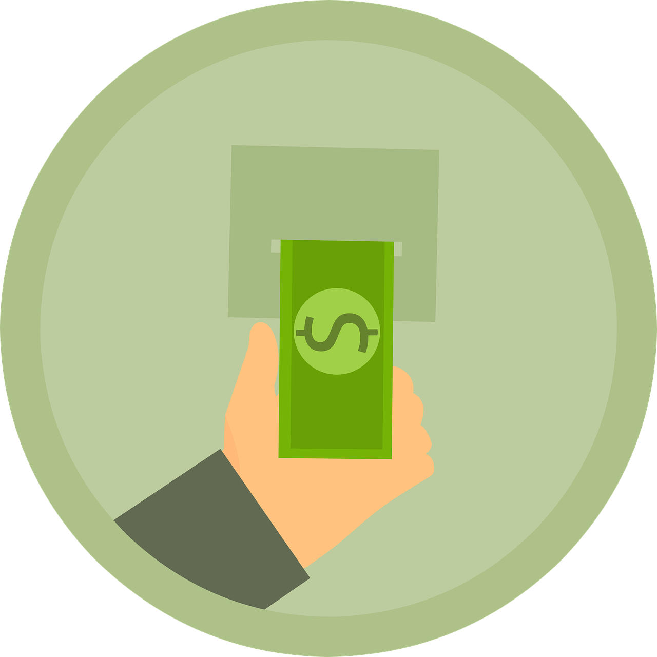 Hand Holding Cash Icon