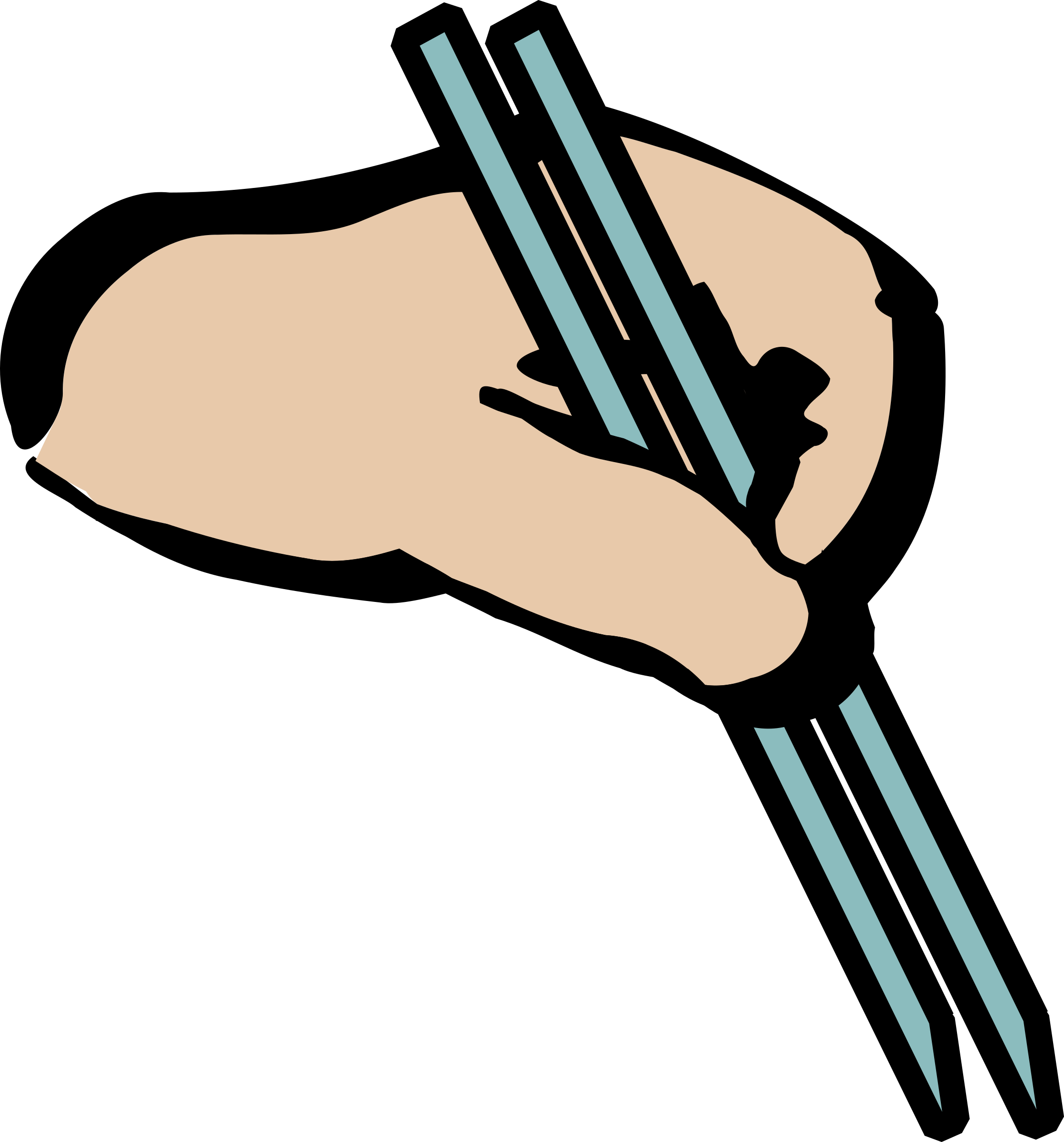 Hand Holding Chopsticks Illustration