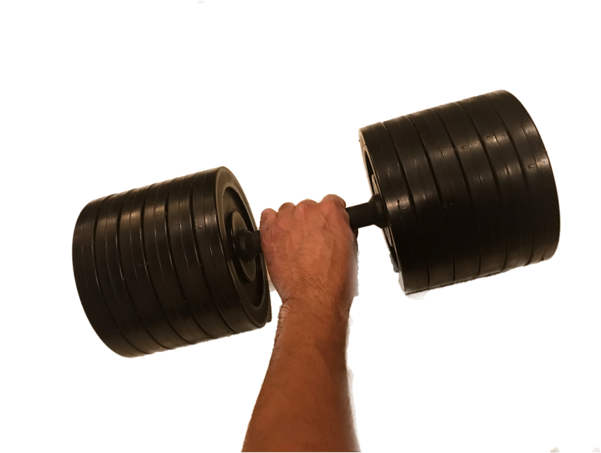 Hand Holding Heavy Dumbbell