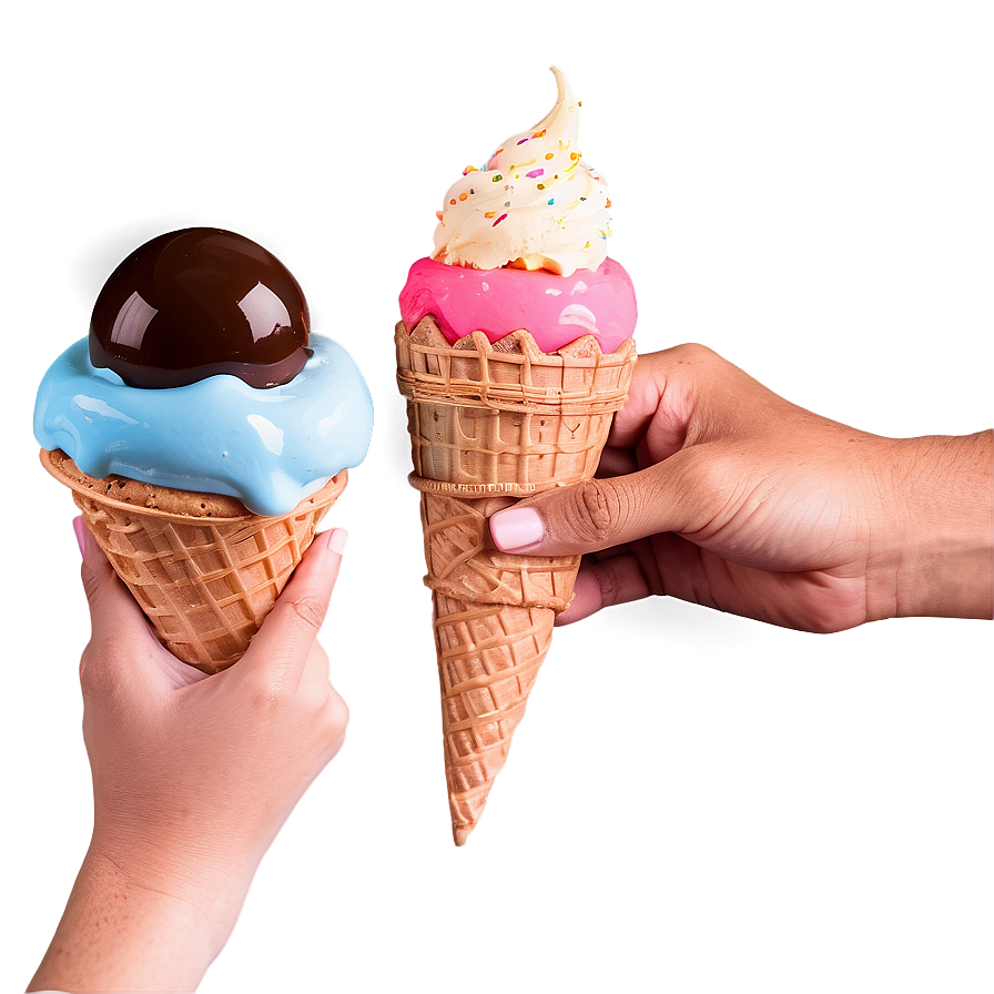 Hand Holding Ice Cream Cone Png 05252024