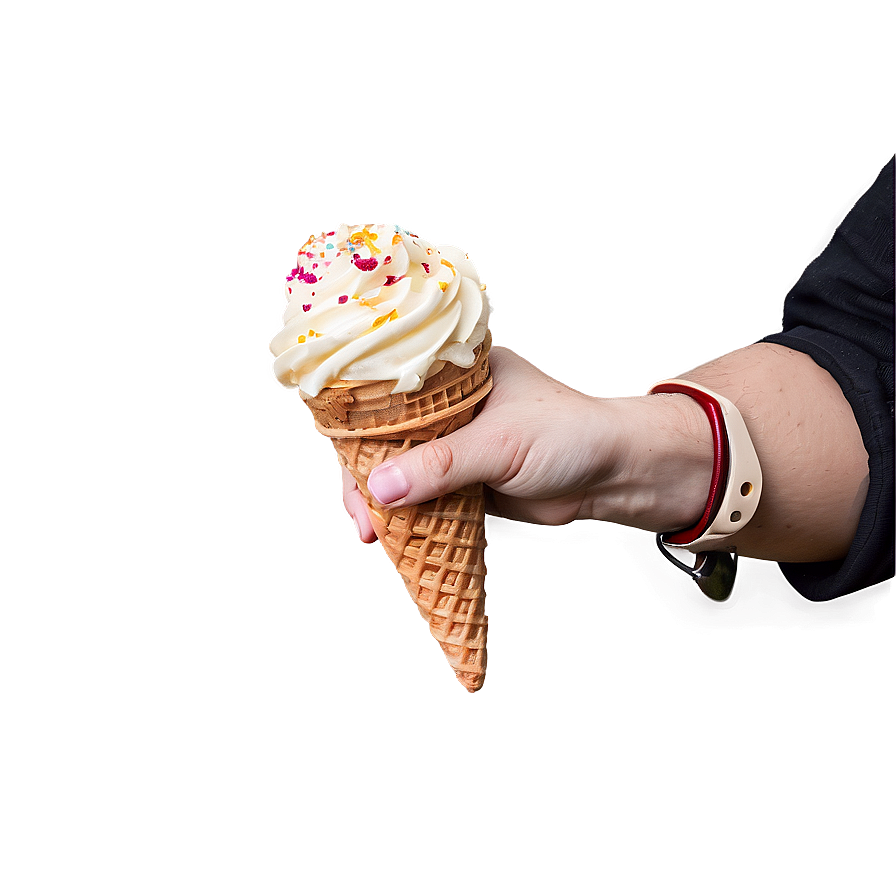 Hand Holding Ice Cream Cone Png 14