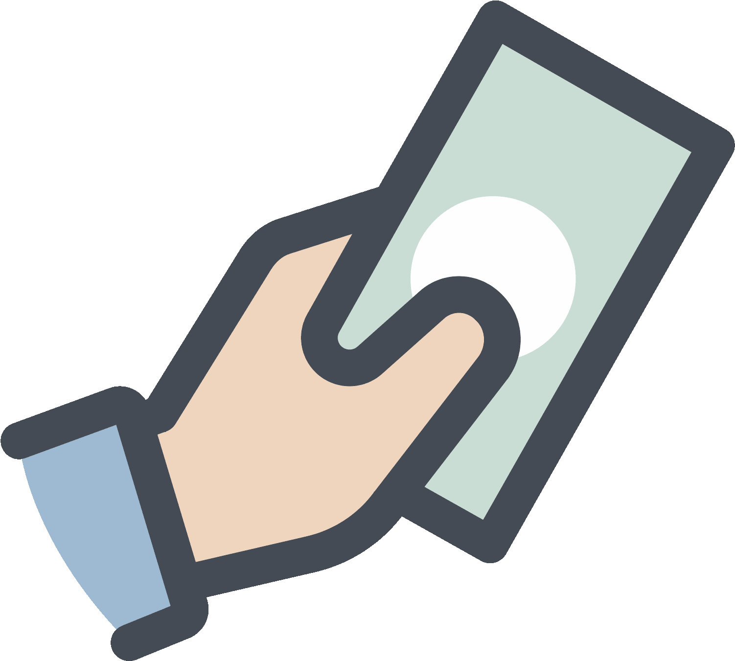 Hand Holding Mobile Payment Icon