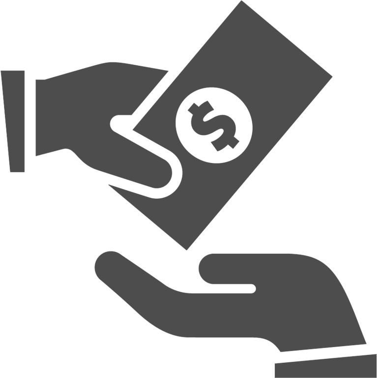 Hand Holding Money Icon