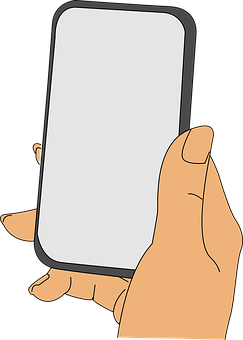Hand Holding Smartphone Vector PNG with transparent background