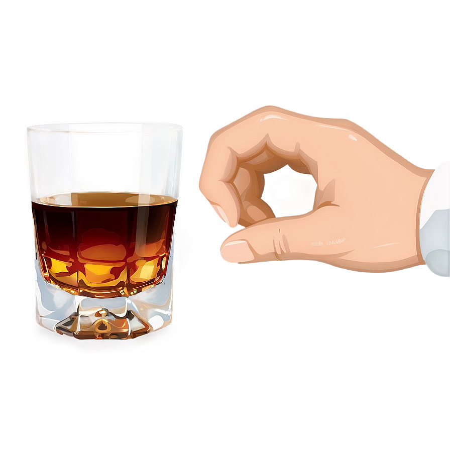 Hand Holding Whiskey Glass Png 06132024