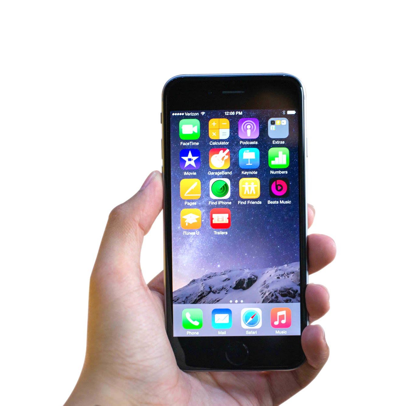 Hand Holdingi Phone Display PNG with transparent background