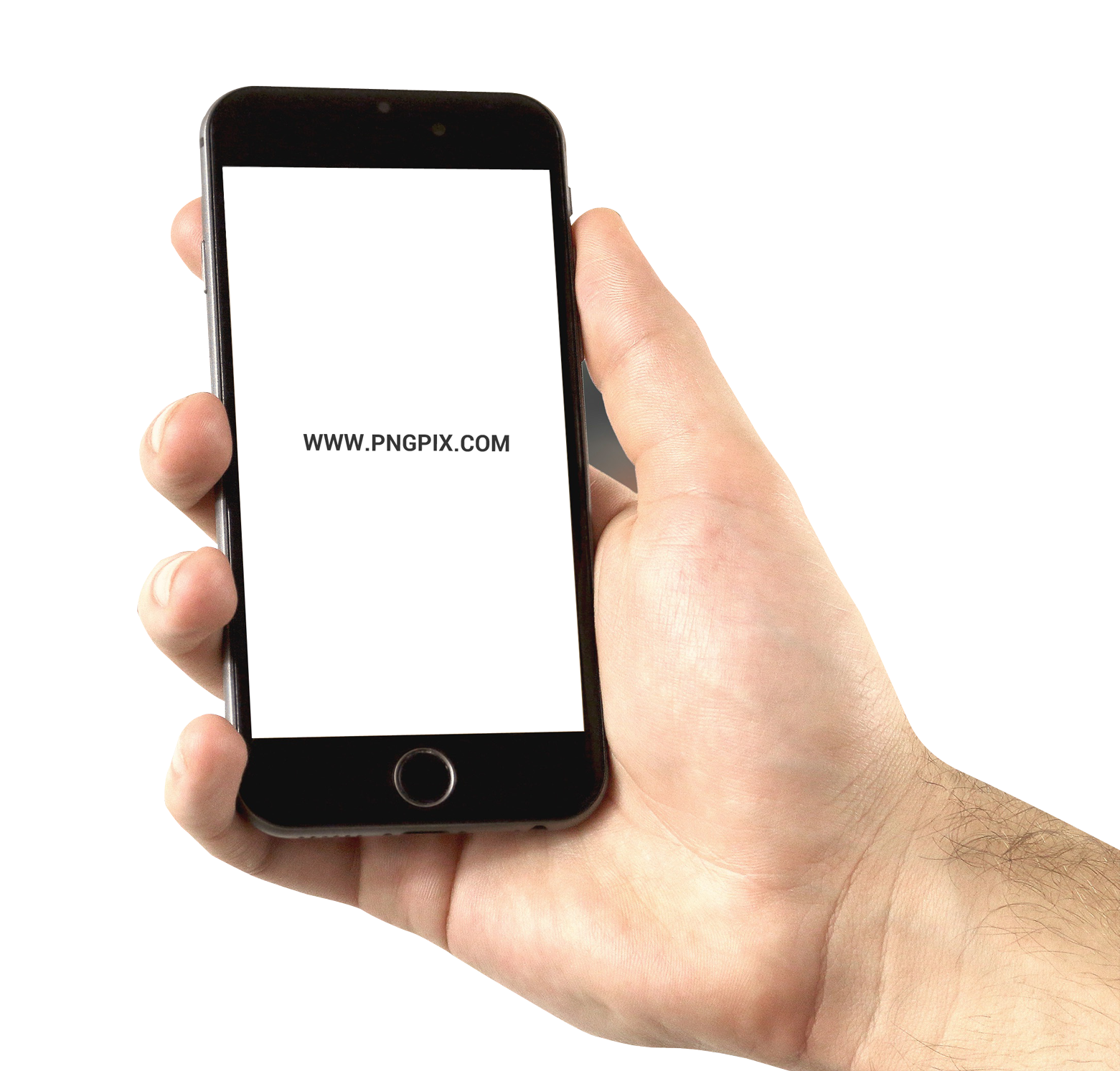 Hand Holdingi Phone Mockup PNG with transparent background