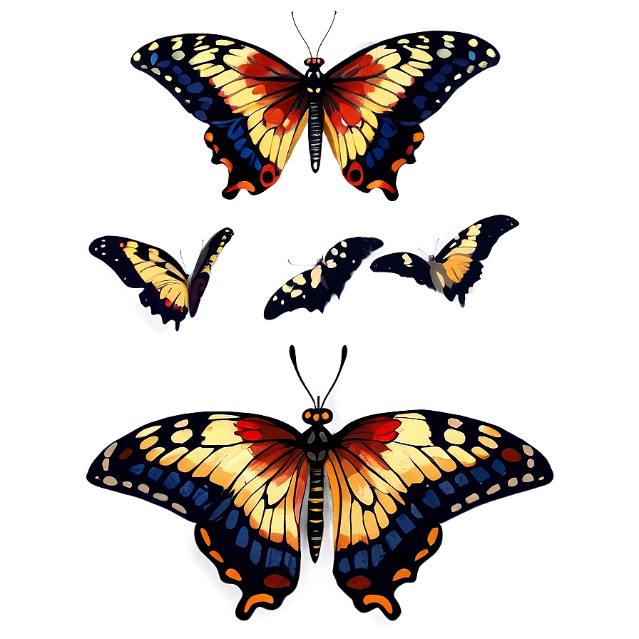 Hand Painted Butterfly Png 06262024