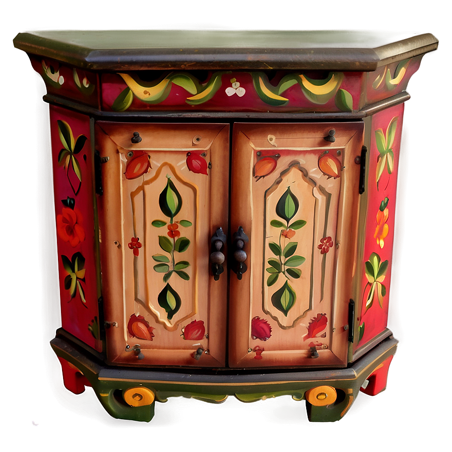 Hand Painted Cabinet Png 44