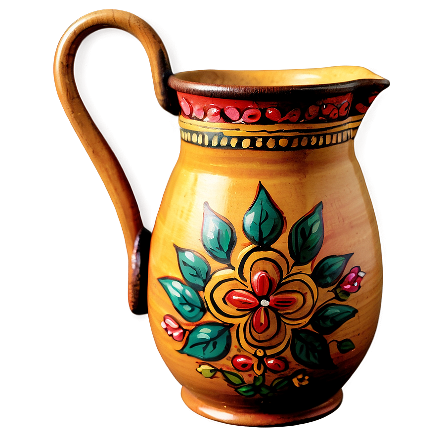 Hand-Painted Jug PNG vdg PNG with transparent background