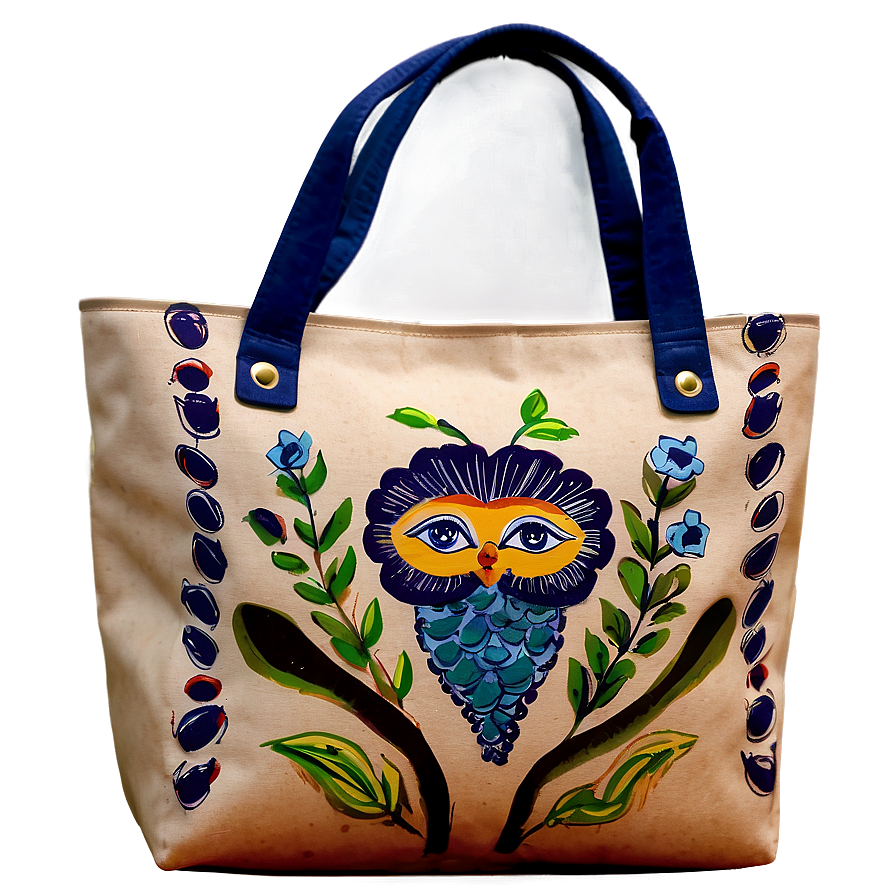 Hand-painted Tote Bag Png 05252024