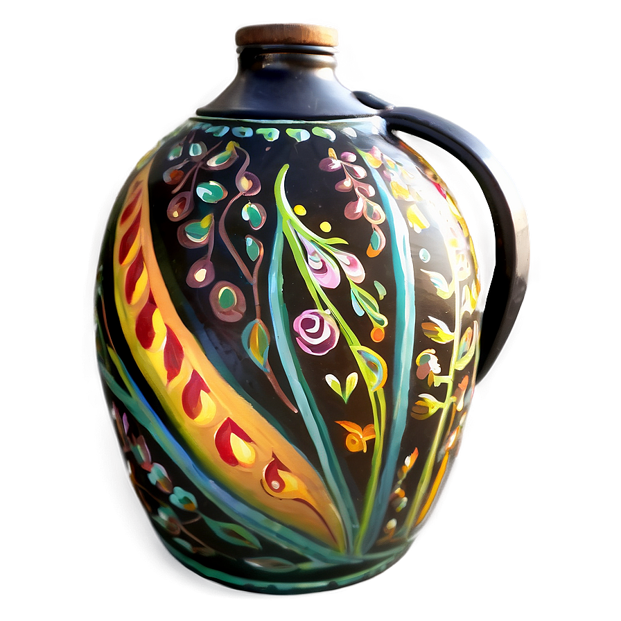 Hand Painted Water Jug Png 36