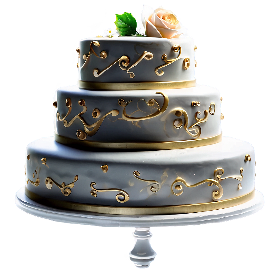 Hand-painted Wedding Cake Png 63