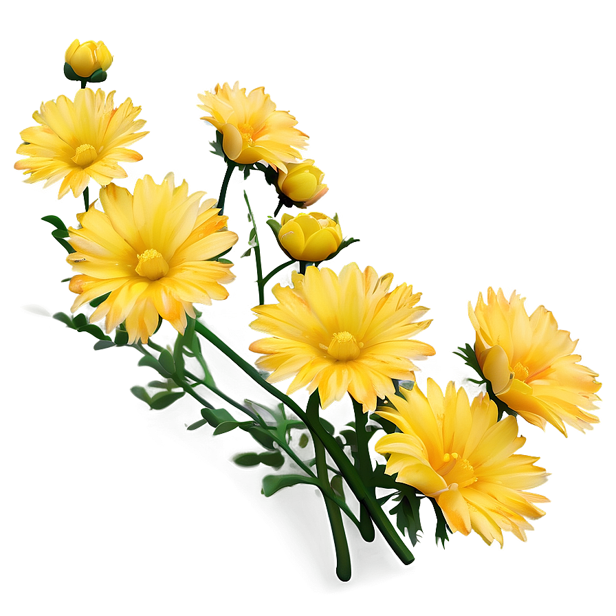 Hand-picked Yellow Flowers Png Nox18