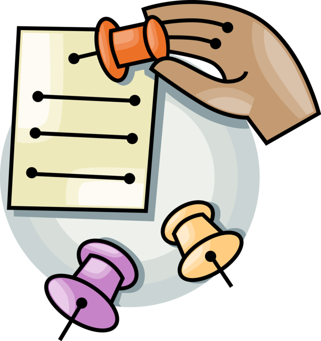 Vector Illustration Of Hands Insert Push Pin Or Thumb, HD Png Download PNG image with a transparent background, free high-resolution download