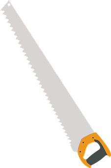 Hand Saw Vector Illustration PNG image with a transparent background, free high-resolution download