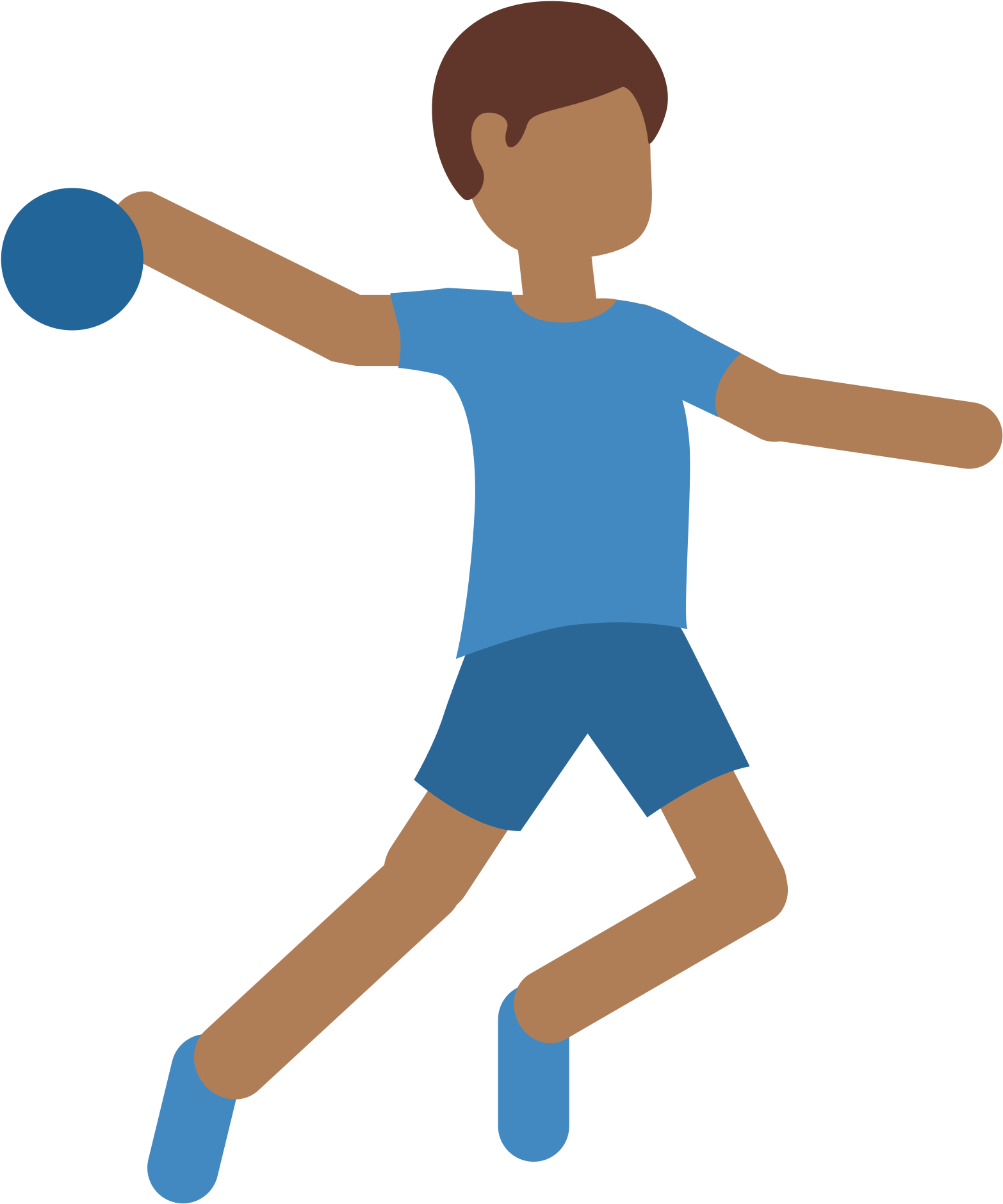 Handball Player Throwing Ball