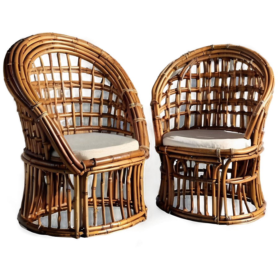 Handcrafted Rattan Armchair PNG ahv PNG with transparent background