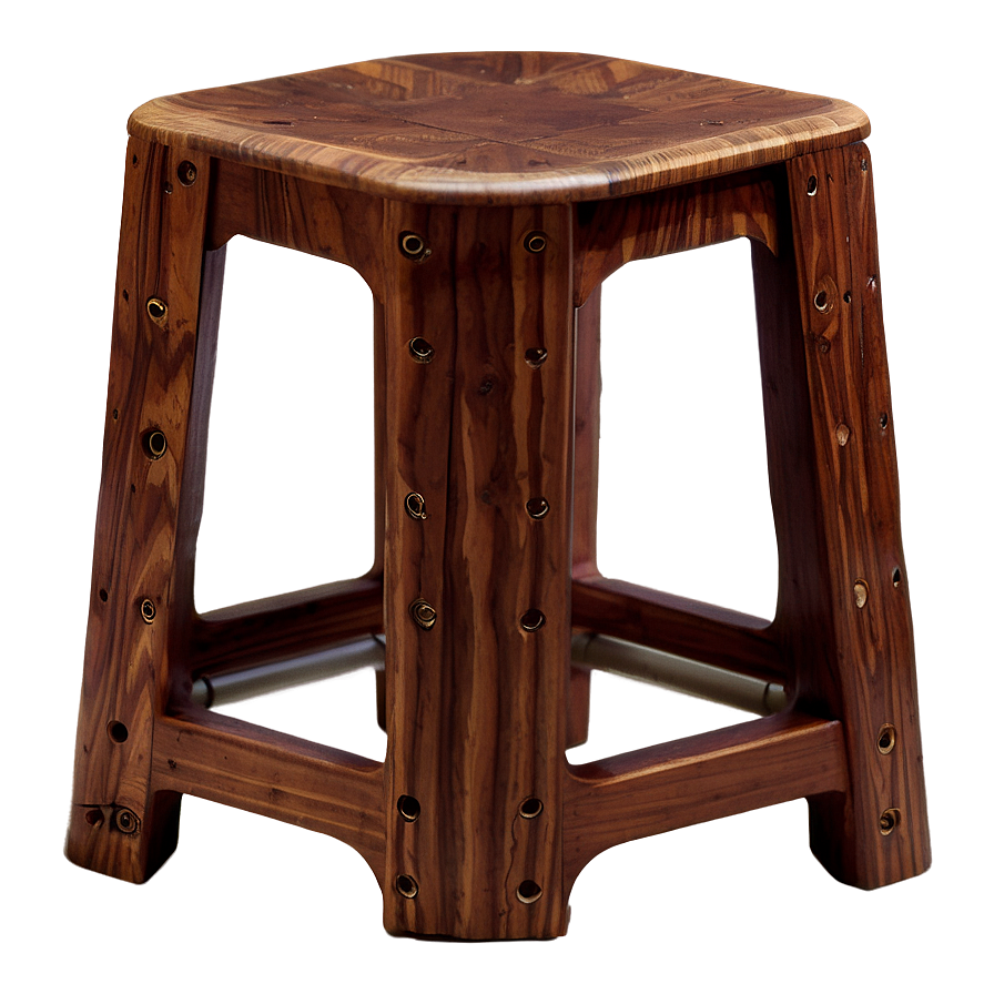 Handcrafted Wood Barstool Png 9