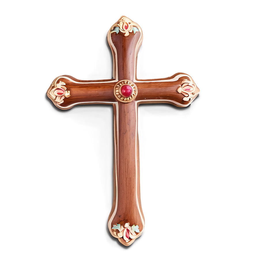 Handcrafted Wooden Cross PNG rjp31 PNG with transparent background