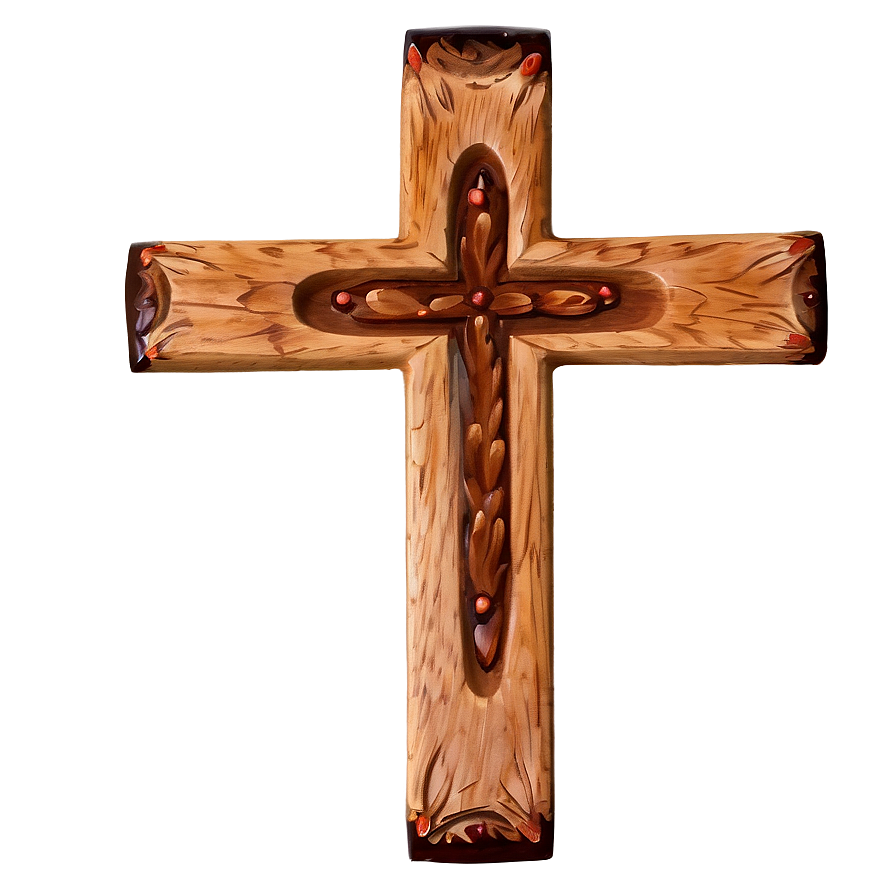 Handcrafted Wooden Cross PNG yhv PNG with transparent background