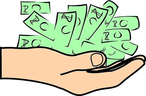 Handfulof Cash Illustration PNG with transparent background
