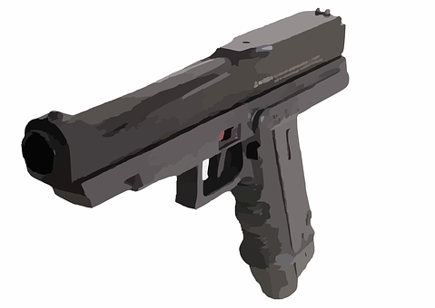 Handgun Vector Illustration PNG with transparent background