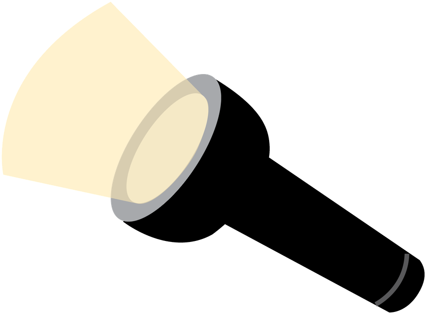 Handheld Flashlight Illustration