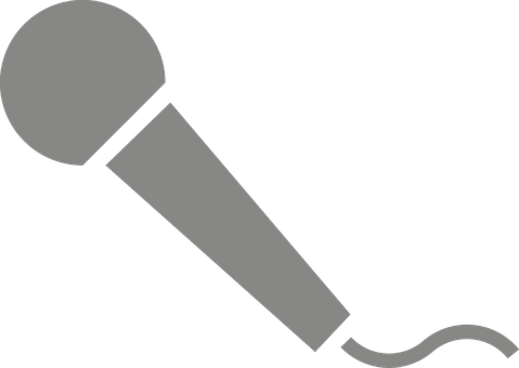 Handheld Microphone Icon PNG with transparent background