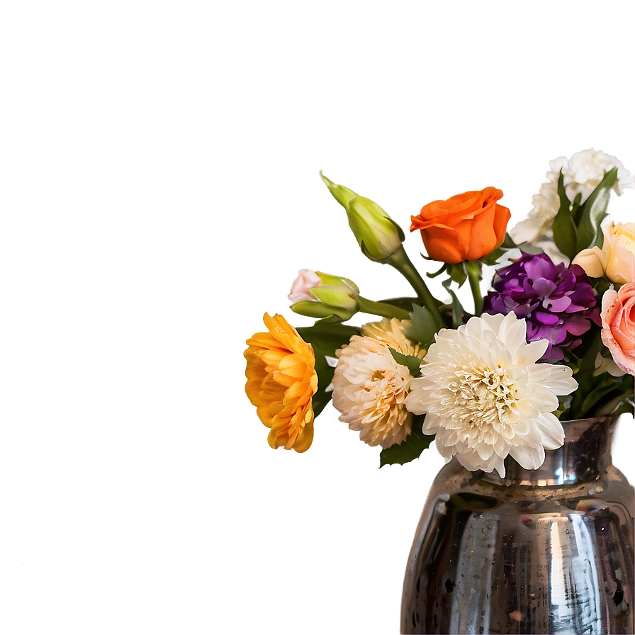 Handpicked Flowers In Vase Png 36