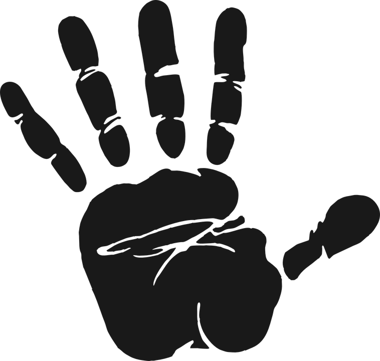 Handprint Silhouette Clipart