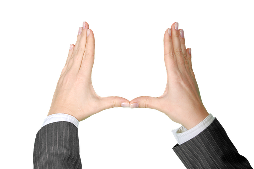 Hands Forming Frame Against Black Background PNG with transparent background