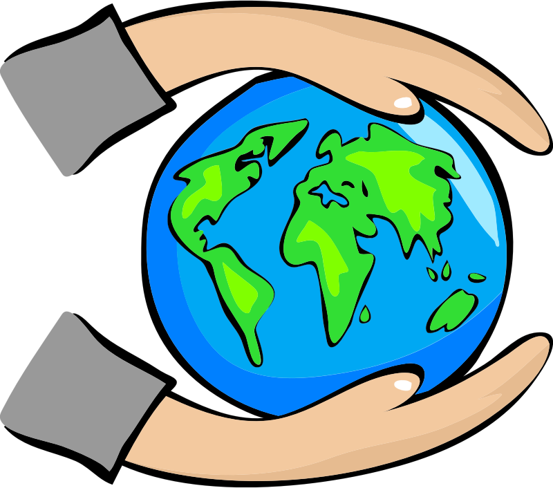 Hands Holding Globe Clipart