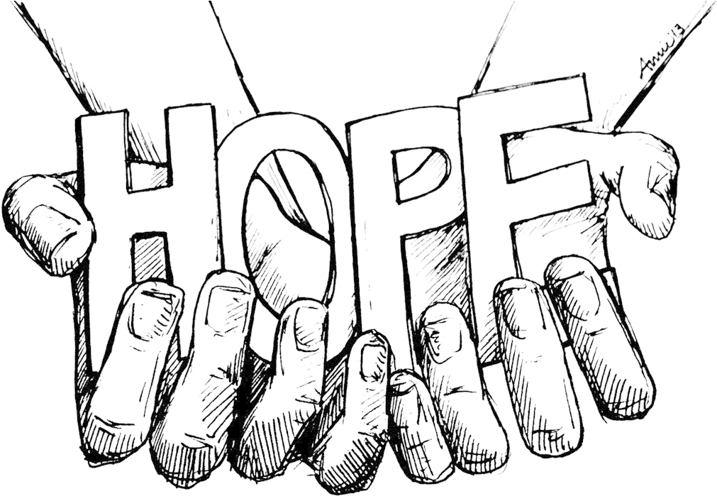 Clipart Hands God - Hope Clipart Black And White, HD Png Download PNG image with a transparent background, free high-resolution download