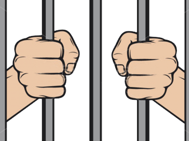 Hands Holding Prison Bars