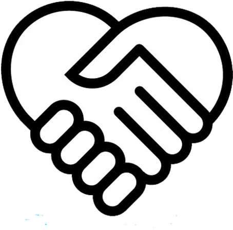 Handshake Heart Symbol Friendship Graphic PNG with transparent background