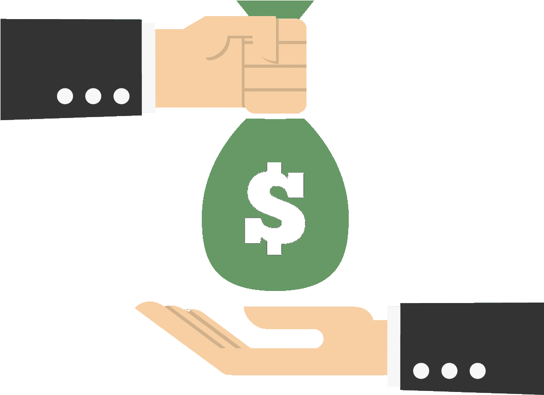 Handto Hand Money Exchange Vector