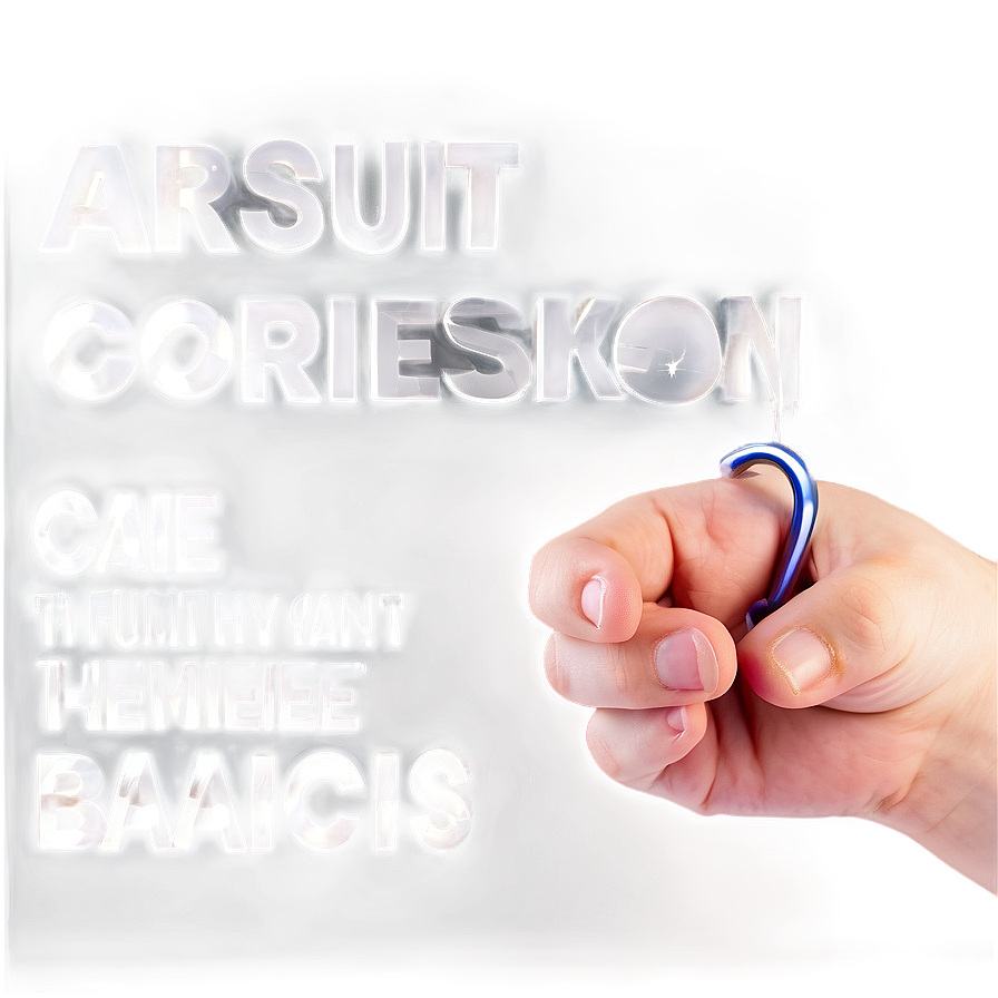 Handwriting Distorted Text Holding Clip PNG image with a transparent background, free high-resolution download