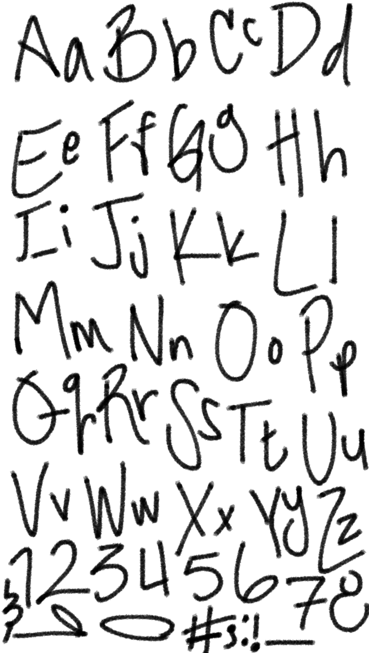 #alphabet #handwritten #handwriting #font #letters - Alphabet Handwriting Fonts, HD Png Download PNG with transparent background