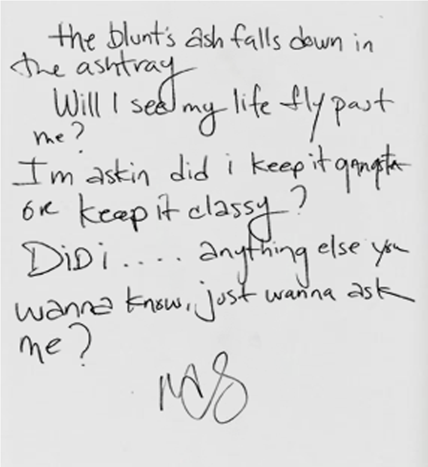 Nas Rapper Handwriting, HD Png Download PNG with transparent background