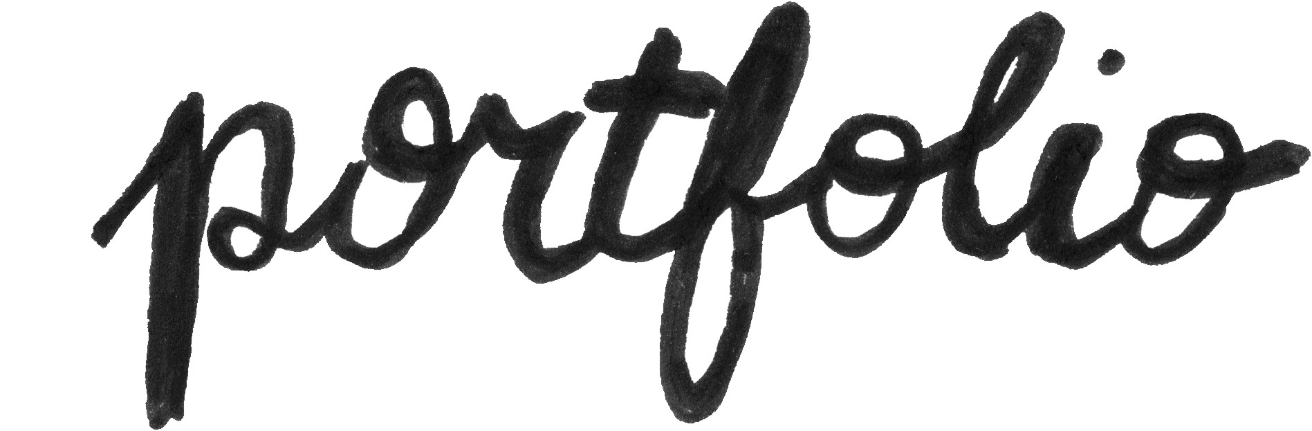 Handwritten Portfolio Text PNG with transparent background